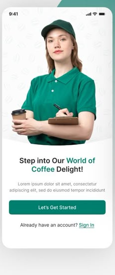 Crema onboarding screen